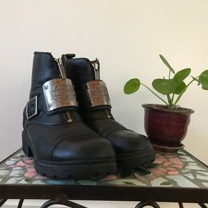 Harley Davidson Buckle Boots Size 7